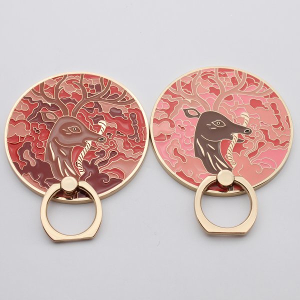 Custom Makeup Mirror with Foldable Ring Stand - Image 2